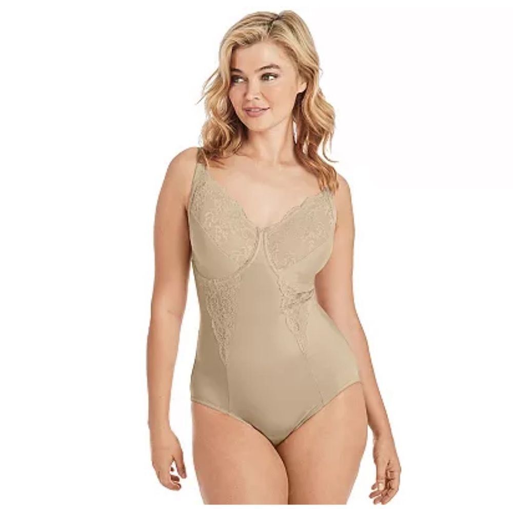 Maidenform 1456 Built In Underwire Bra Body Briefer Shaper Ultra Firm 38C NWT